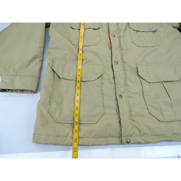 Vtg WOOLRICH Wool Lined Parka Work Jacket Thinsulate Tan USA Work Mens L No Hood - Picture 7 of 7